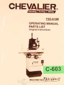 Chevalier-Chevalier FSG-1020 AD, Grinding and Attachment, Operation and Parts Lists Manual-1020 AD-FSG Series-01